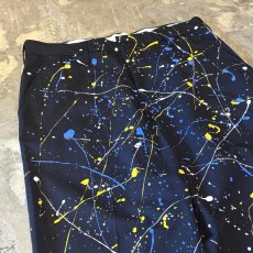 画像3: ALL OVER SPLASH PATTERN STRAIGHT SLACKS / W33 (3)