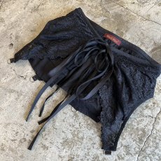画像4: 【Wiz&Witch】"UNITED" LACE MIX WRAP SKIRT / FREE (4)
