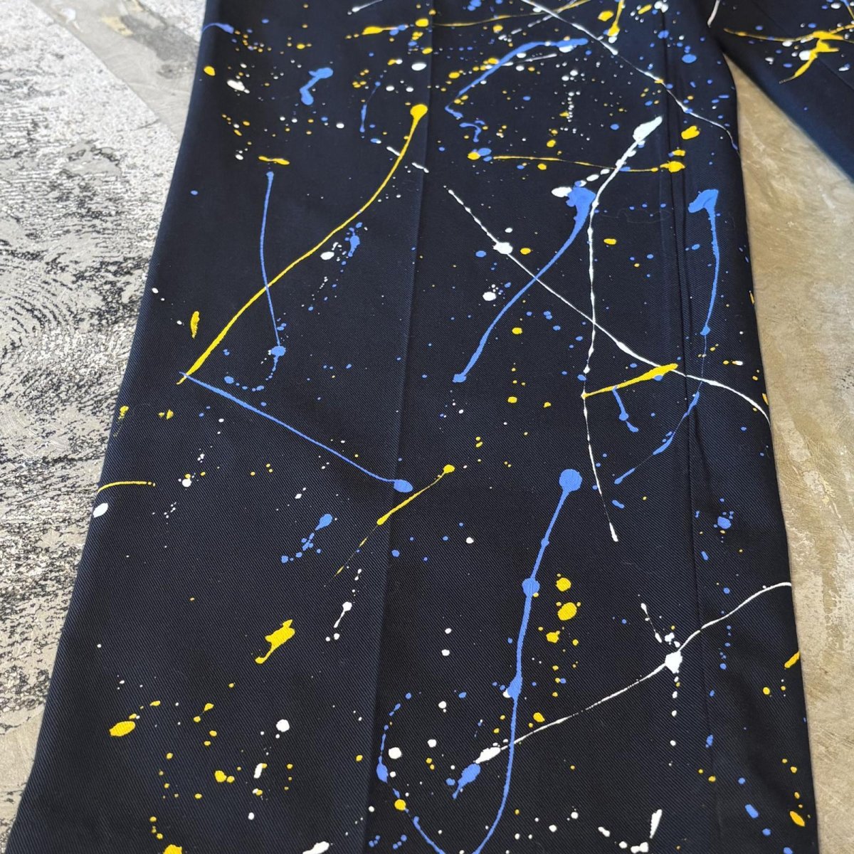 画像7: ALL OVER SPLASH PATTERN STRAIGHT SLACKS / W33 (7)