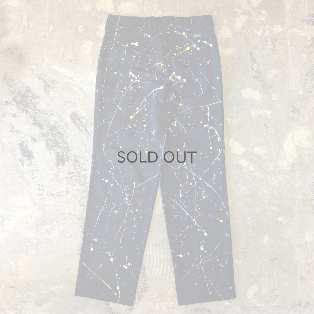 画像2: ALL OVER SPLASH PATTERN STRAIGHT SLACKS / W33 (2)