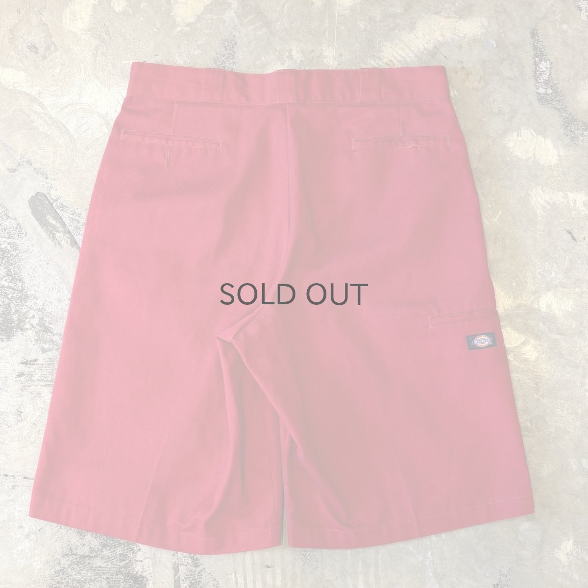 画像2: 【DICKIES】RED COLOR WIDE SILHOUETTE SHORTS / W37 (2)