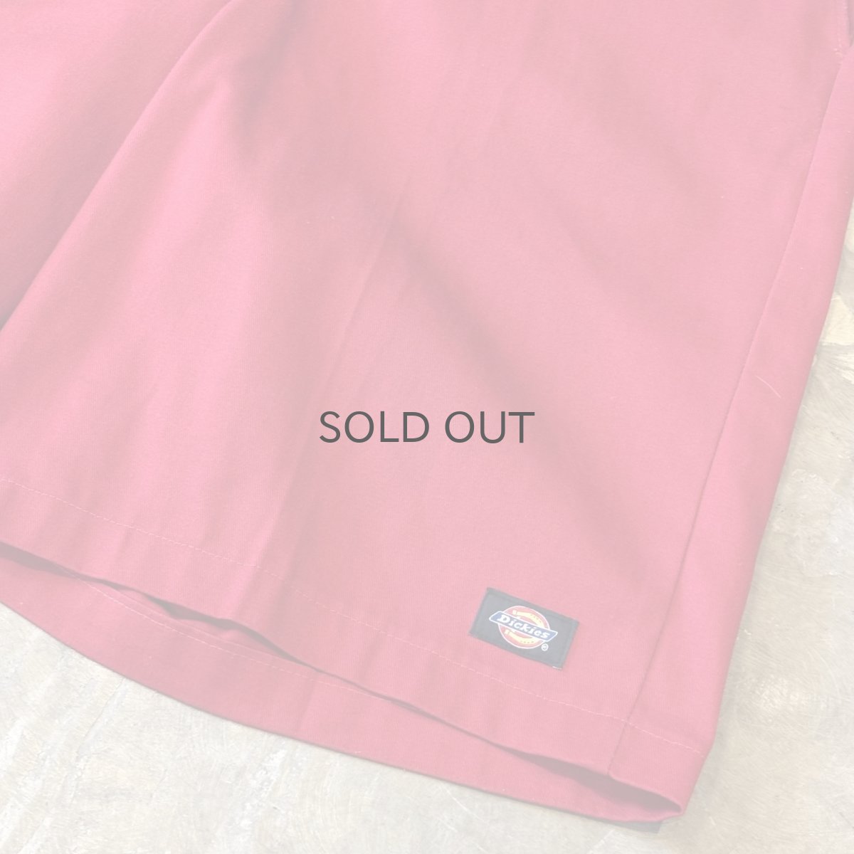 画像6: 【DICKIES】RED COLOR WIDE SILHOUETTE SHORTS / W37 (6)