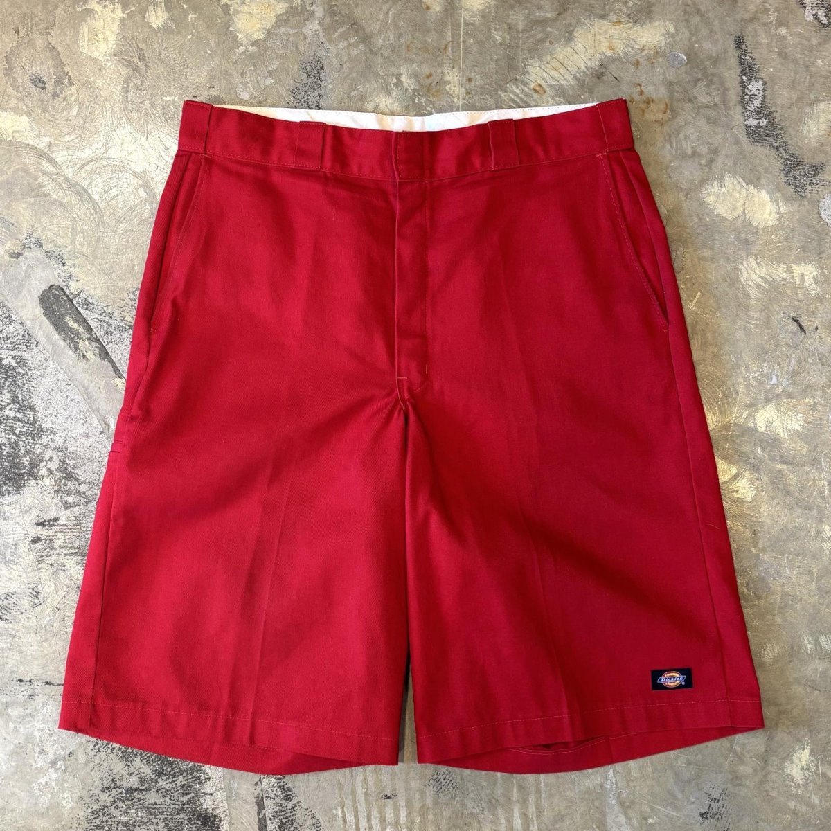画像1: 【DICKIES】RED COLOR WIDE SILHOUETTE SHORTS / W37 (1)