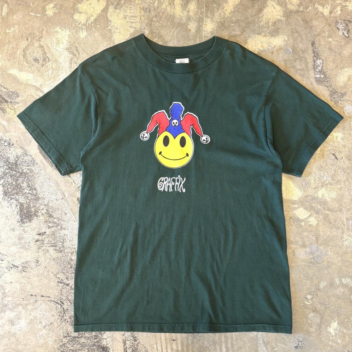 画像1: 90's~ "GRAFFIX" BOTH SIDE PRINTED S/S TEE / Mens L (1)