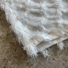 画像4: ALL OVER SHORT FRINGE EMBROIDERY DESIGN SHEER WIDE PANTS / W26~W32 (4)