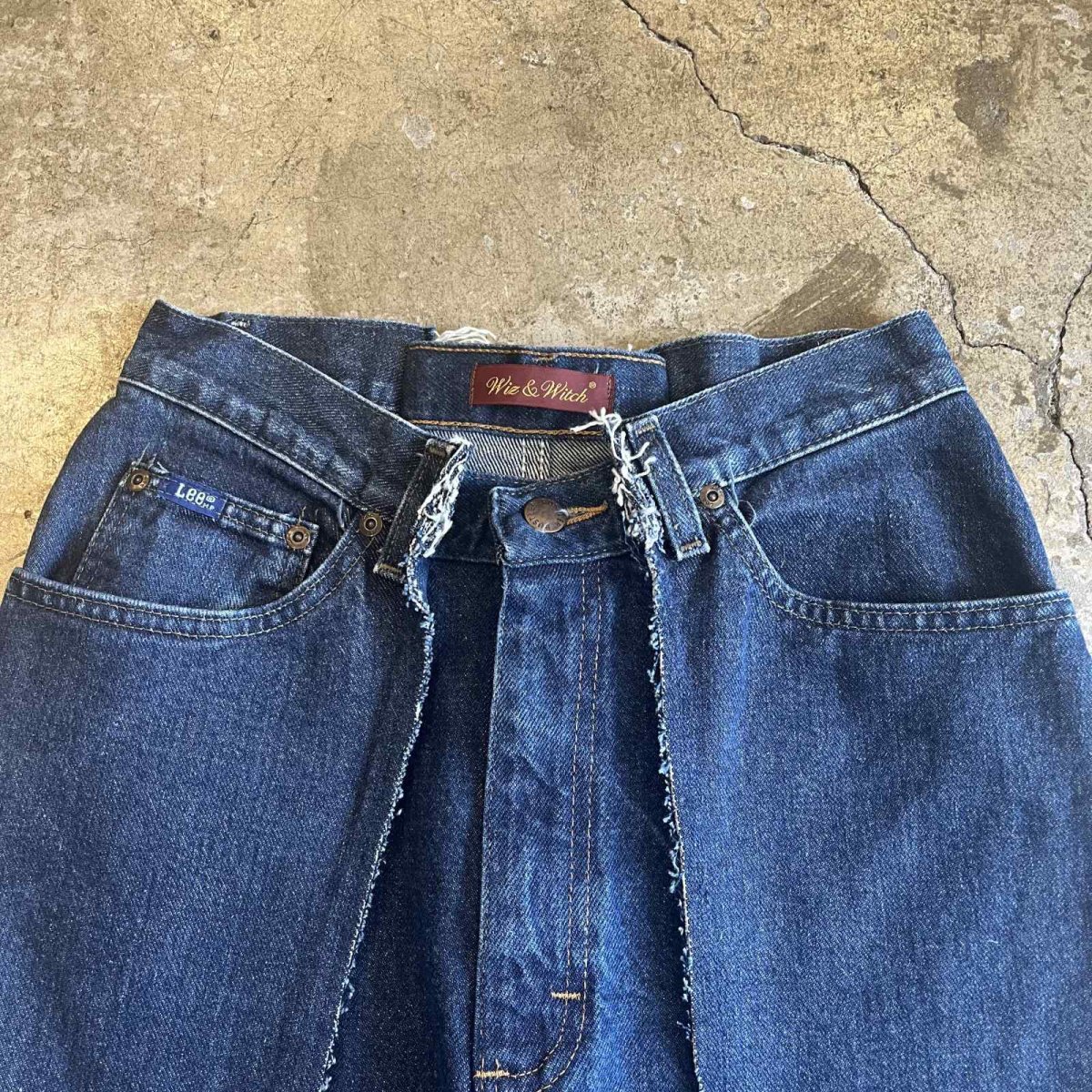 画像6: 【Wiz&Witch】"UNITED" TWINS WIDE DENIM PANTS / W29 (6)