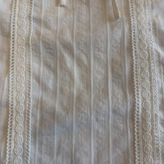 画像9: WHITE COLOR FRILL DESIGN SQUARE NECK TOPS / Ladies M (9)