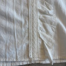 画像5: WHITE COLOR FRILL DESIGN SQUARE NECK TOPS / Ladies M (5)