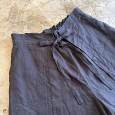 画像3: LAYERED WRAP DESIGN LINEN HALF PANTS / W28~W39 (3)