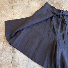 画像5: LAYERED WRAP DESIGN LINEN HALF PANTS / W28~W39 (5)
