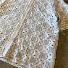 画像6: ALL OVER KNITTING LACE UP PATTERN S/S SHIRT / Mens L (6)