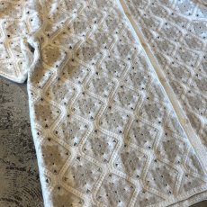 画像5: ALL OVER KNITTING LACE UP PATTERN S/S SHIRT / Mens L (5)