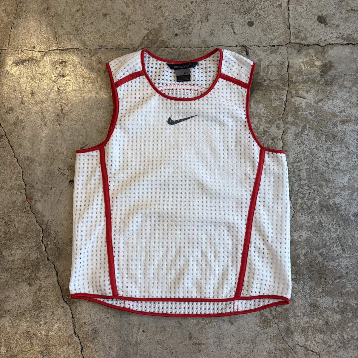 画像1: 【NIKE】PUNCHING MESH DESIGN COLOR LINE N/S TOPS / Ladies M (1)