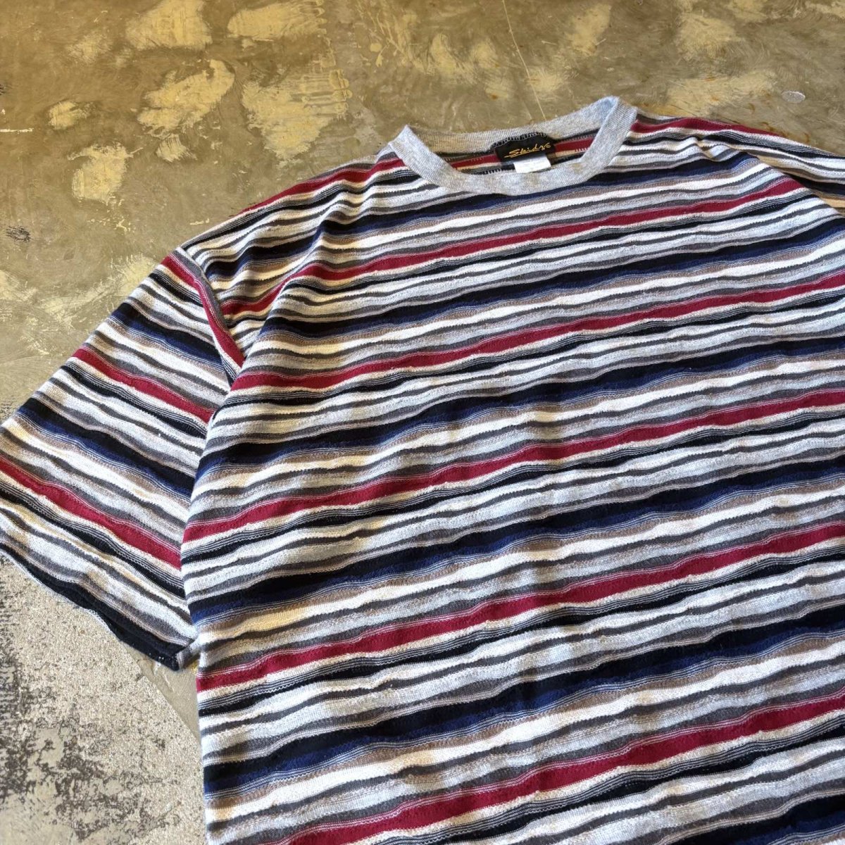 画像3: ALL OVER 3D BORDER PATTERN  S/S TEE / Mens L / MADE IN USA (3)