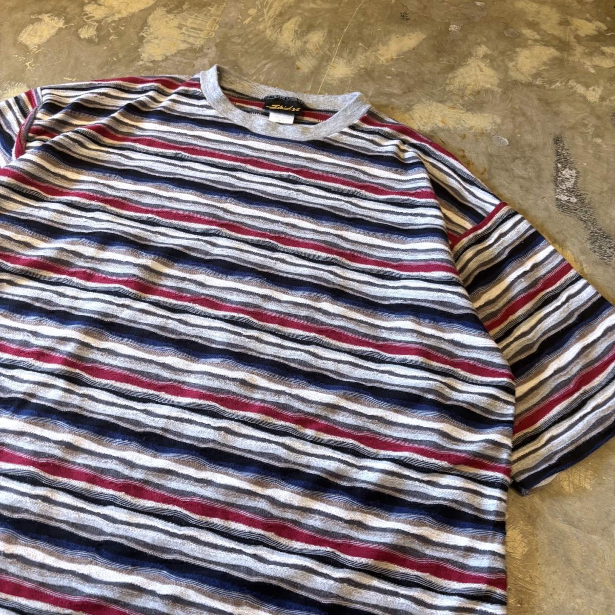 画像4: ALL OVER 3D BORDER PATTERN  S/S TEE / Mens L / MADE IN USA (4)