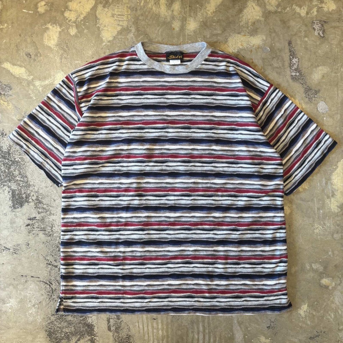 画像1: ALL OVER 3D BORDER PATTERN  S/S TEE / Mens L / MADE IN USA (1)