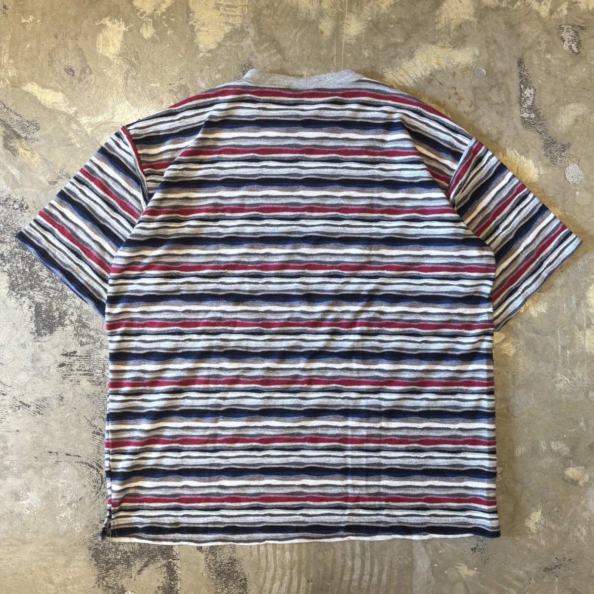 画像2: ALL OVER 3D BORDER PATTERN  S/S TEE / Mens L / MADE IN USA (2)