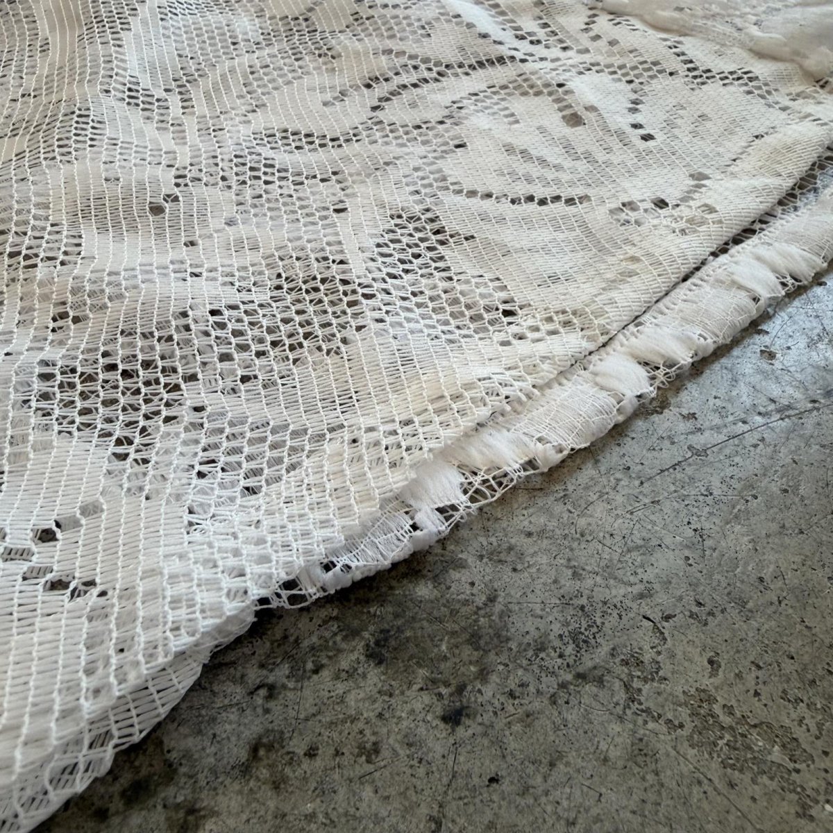 画像11: WHITE COLOR PATCHWORK LACE DESIGN PANTS / W24~W36 (11)