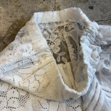 画像7: WHITE COLOR PATCHWORK LACE DESIGN PANTS / W24~W36 (7)