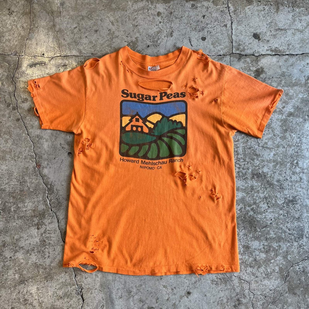 画像1: CRASH DAMAGE DESIGN FRONT PRINTED COLOR S/S TEE / Ladies L(42~44) / MADE IN USA (1)
