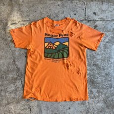 画像1: CRASH DAMAGE DESIGN FRONT PRINTED COLOR S/S TEE / Ladies L(42~44) / MADE IN USA (1)
