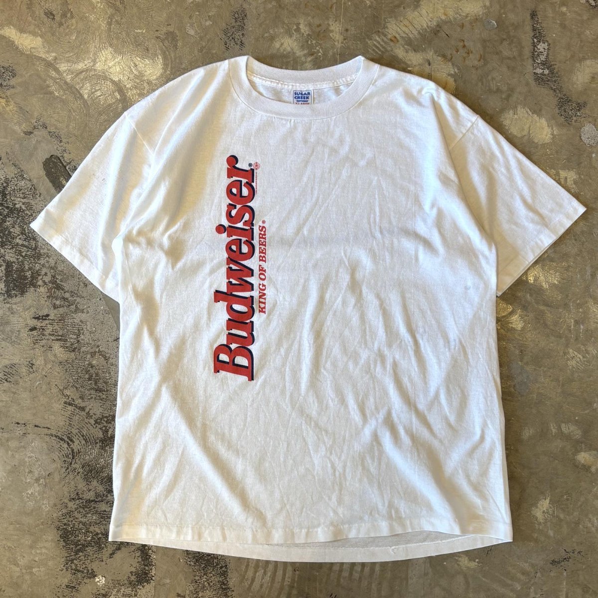 画像1: 90's "BUDWEISER" FRONT PRINTED S/S TEE / Mens XL / MADE IN USA (1)