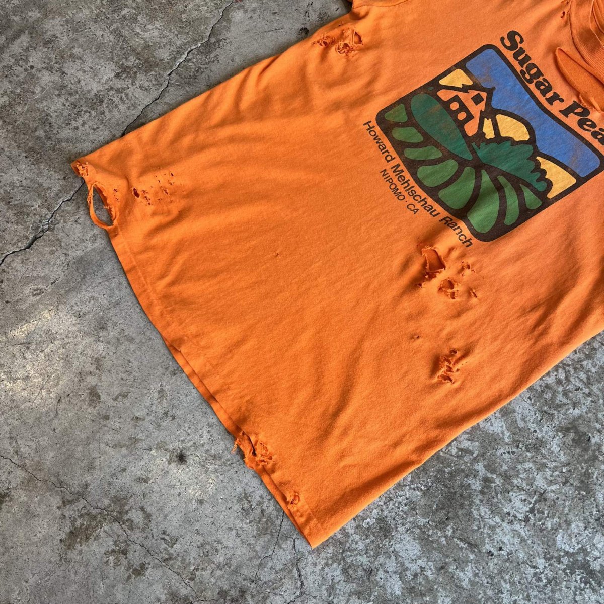画像4: CRASH DAMAGE DESIGN FRONT PRINTED COLOR S/S TEE / Ladies L(42~44) / MADE IN USA (4)
