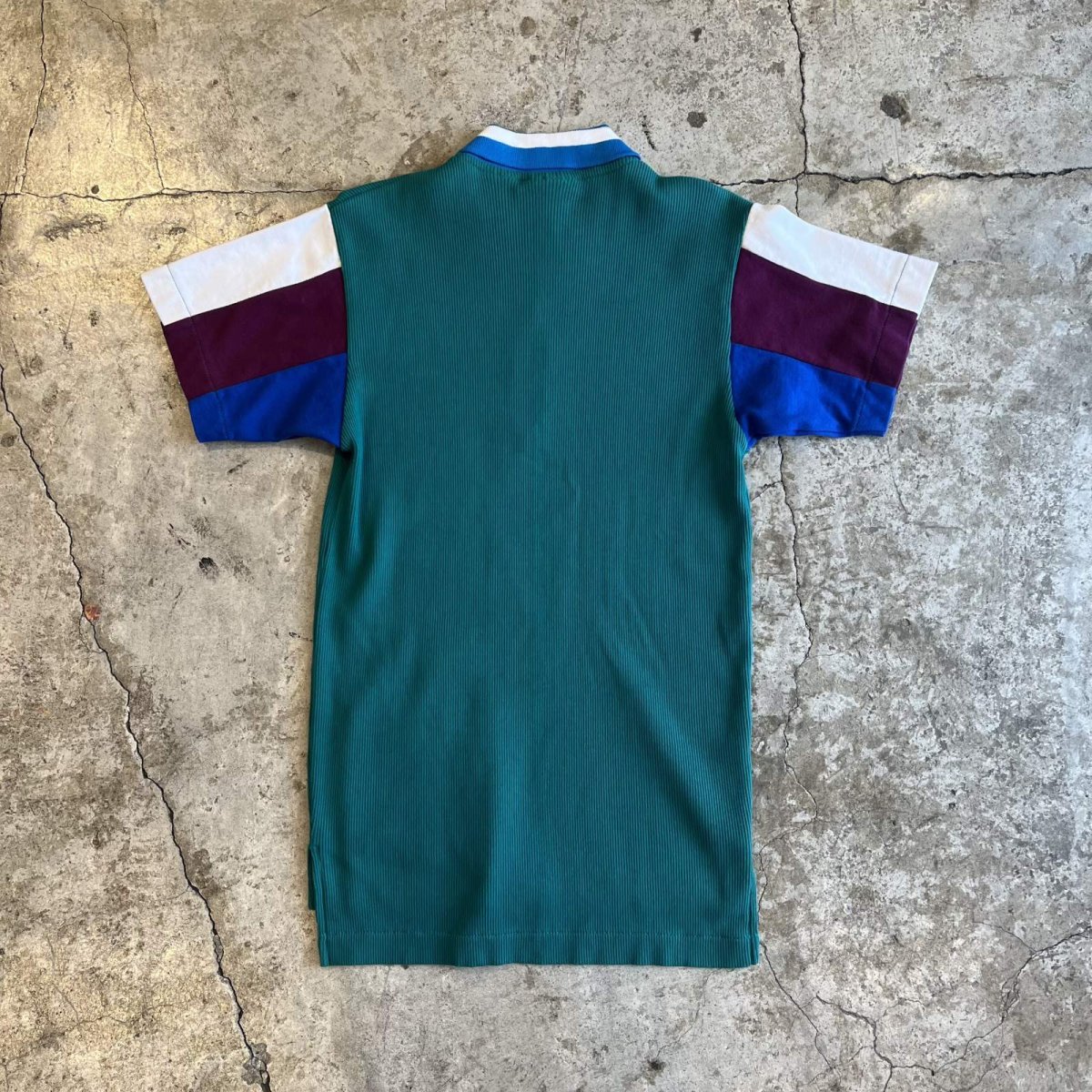 画像2: 【REEBOK】 MIX COLOR DESIGN HALF ZIP RIB S/S POLO TOPS / Ladies S~M(M) (2)