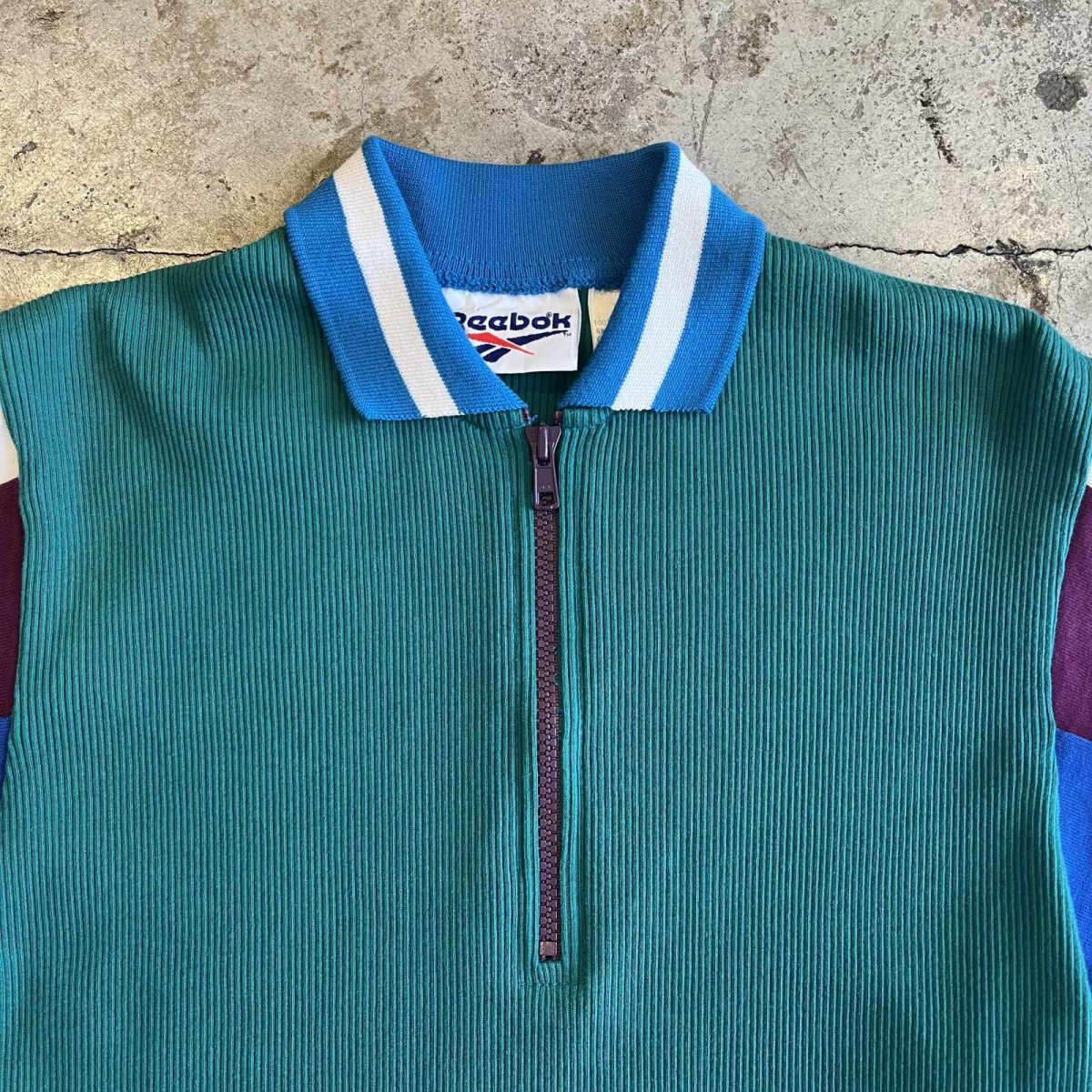 画像7: 【REEBOK】 MIX COLOR DESIGN HALF ZIP RIB S/S POLO TOPS / Ladies S~M(M) (7)