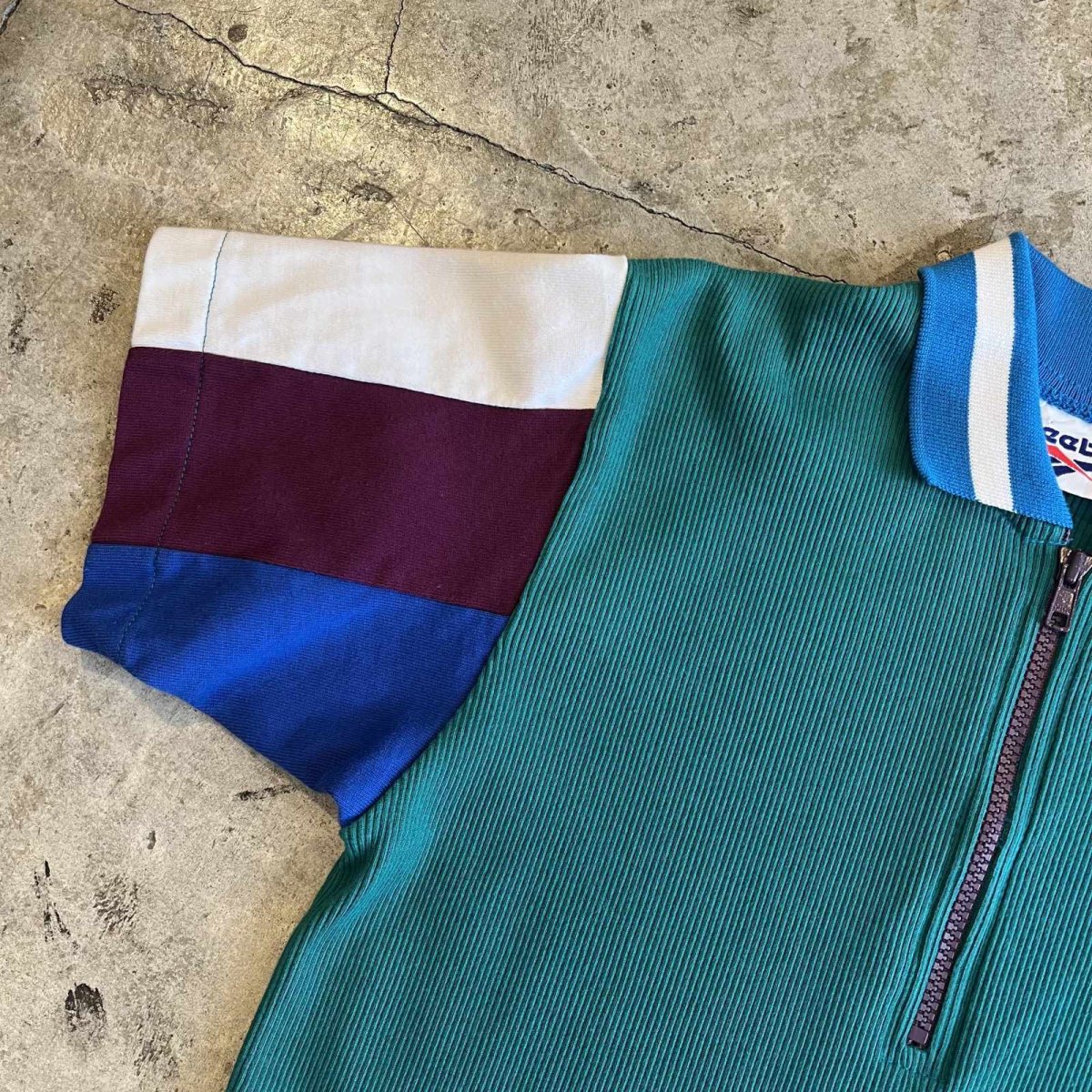 画像8: 【REEBOK】 MIX COLOR DESIGN HALF ZIP RIB S/S POLO TOPS / Ladies S~M(M) (8)