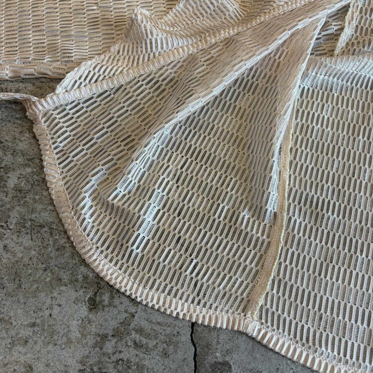 画像9: MESH DESIGN FRONT RIBBON SHORT L/S CARDIGAN  / Ladies M (9)