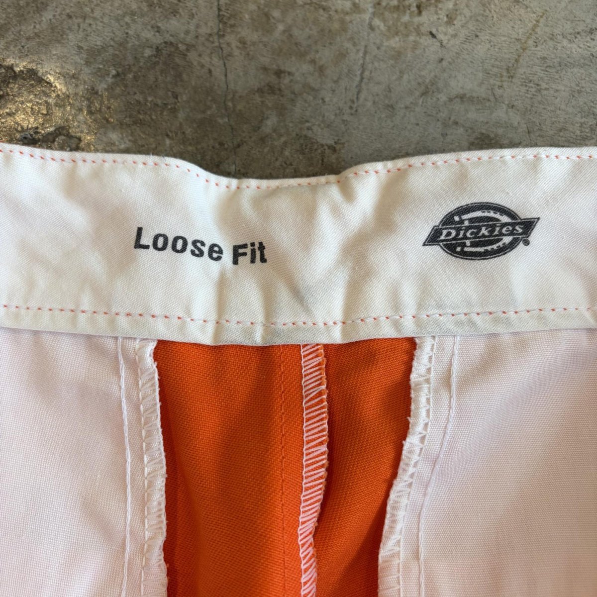 画像7: 【Dickies】ORANGE COLOR DESIGN WORK HALF PANTS / W30 (7)