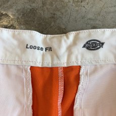 画像7: 【Dickies】ORANGE COLOR DESIGN WORK HALF PANTS / W30 (7)