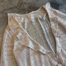 画像3: MESH DESIGN FRONT RIBBON SHORT L/S CARDIGAN  / Ladies M (3)