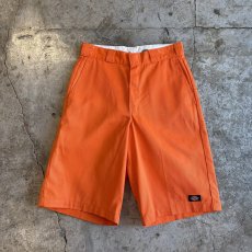 画像1: 【Dickies】ORANGE COLOR DESIGN WORK HALF PANTS / W30 (1)