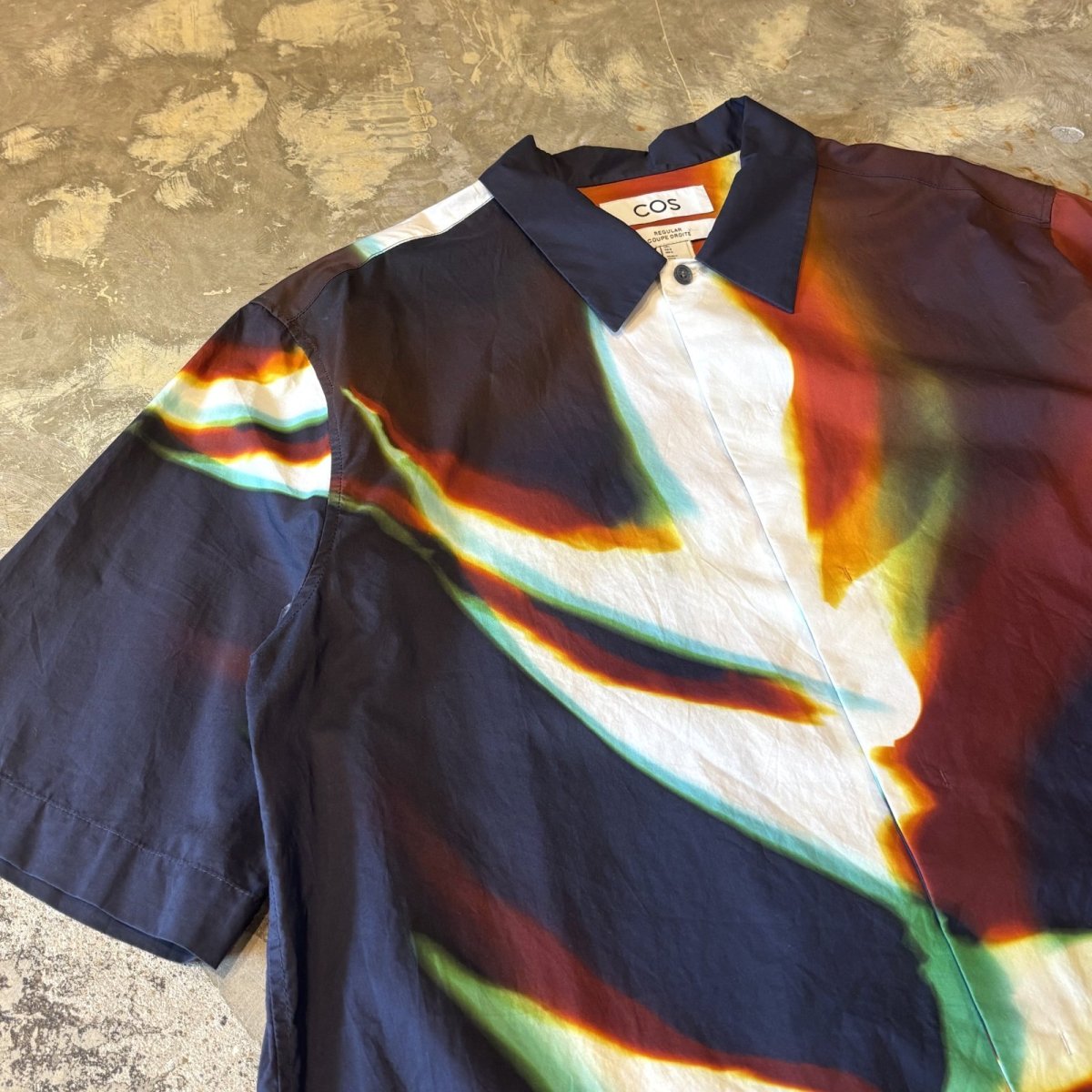 画像3: ALL OVER ARTISTIC PATTERN S/S SHIRT / Mens L (3)
