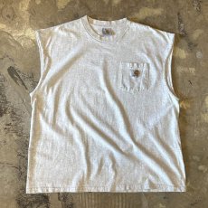 画像1: 【CARHARTT】LOGO POCKET NO SLEEVE TOPS / Mens XL (1)