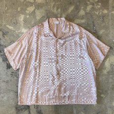 画像1: ALL OVER LEOPARD PATTERN OPEN COLLAR SHEER L/S SHIRT / Mens L (1)