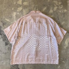 画像2: ALL OVER LEOPARD PATTERN OPEN COLLAR SHEER L/S SHIRT / Mens L (2)