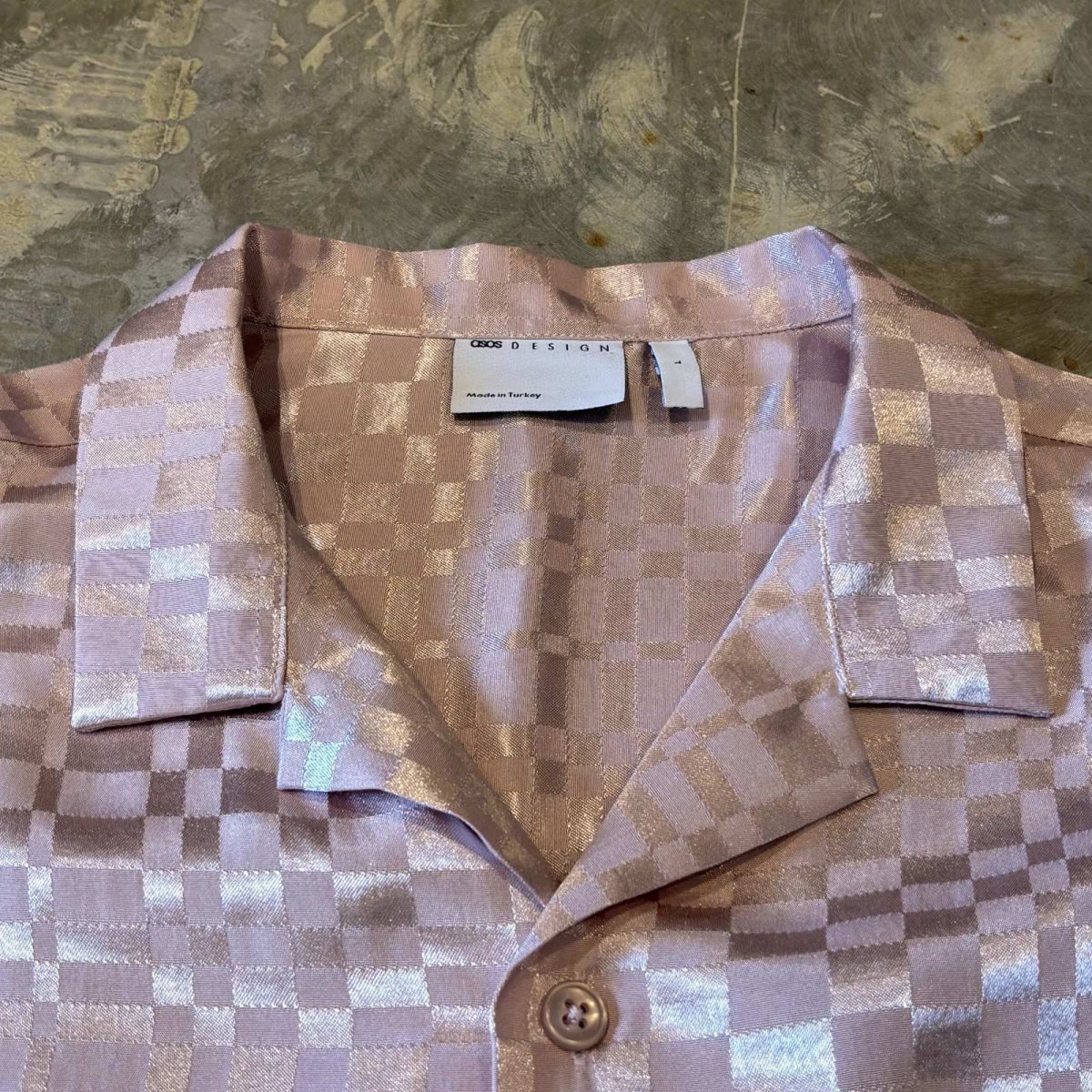 画像10: ALL OVER LEOPARD PATTERN OPEN COLLAR SHEER L/S SHIRT / Mens L (10)