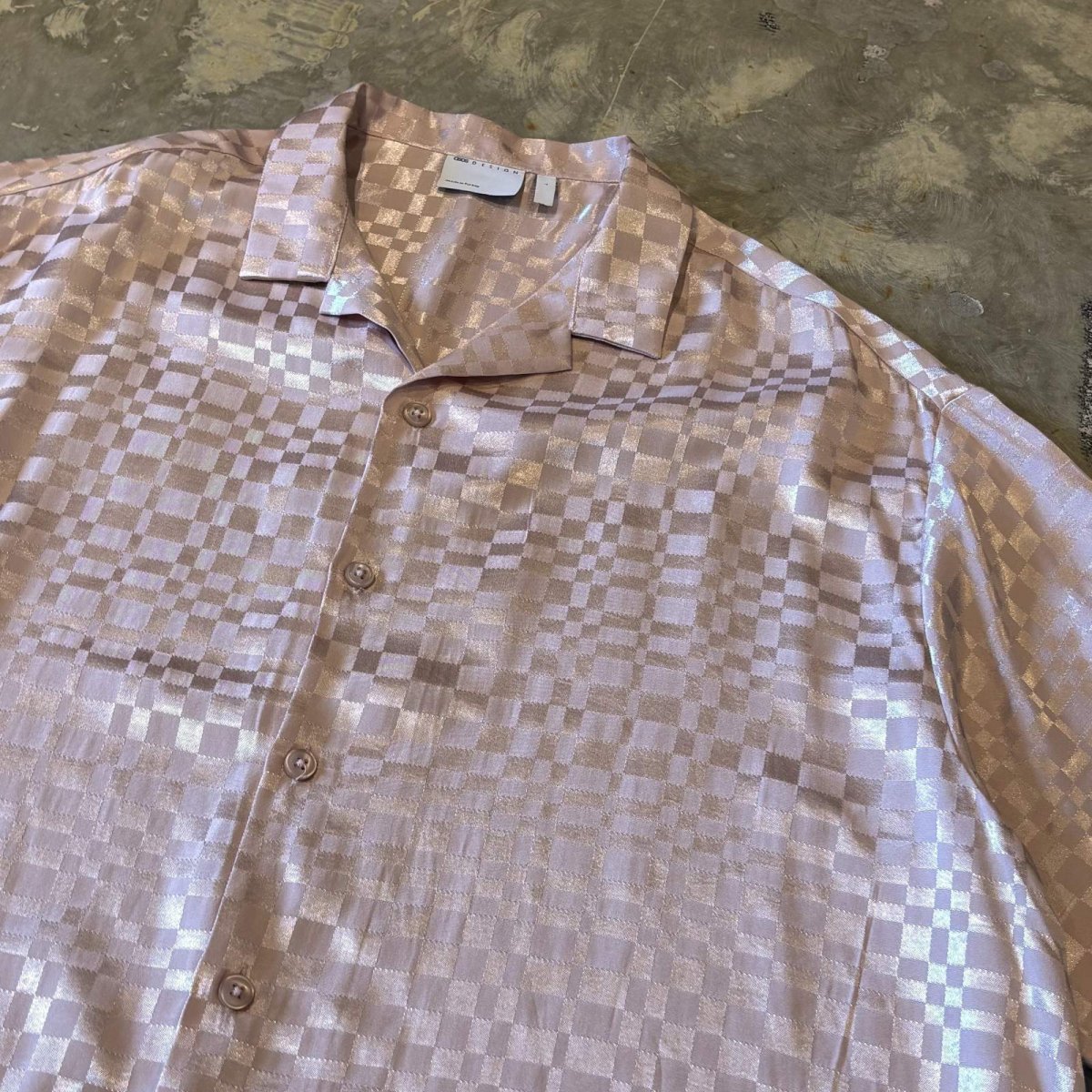 画像4: ALL OVER LEOPARD PATTERN OPEN COLLAR SHEER L/S SHIRT / Mens L (4)