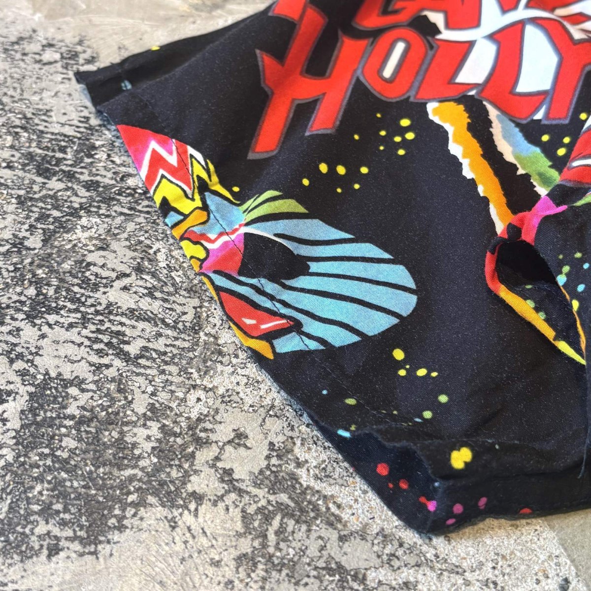 画像7: "PLANET HOLLYWOOD" ALL OVER GRAPHIC PATTERN RAYON S/S SHIRT / Mens L (7)
