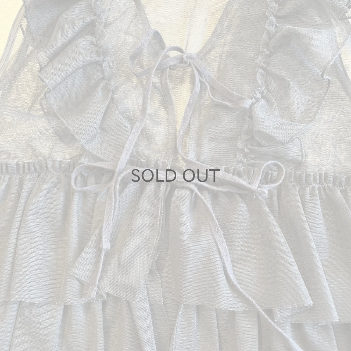 画像9: FRILL LINE TIERED DESIGN TULLE VEST / Ladies M (9)