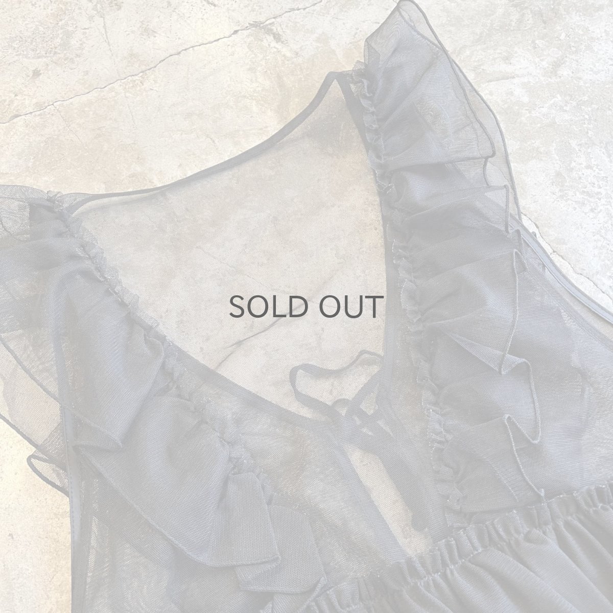 画像12: FRILL LINE TIERED DESIGN TULLE VEST / Ladies M (12)