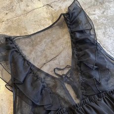 画像12: FRILL LINE TIERED DESIGN TULLE VEST / Ladies M (12)