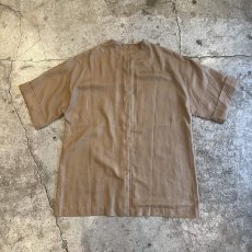 画像2: 4 POCKET NO COLLAR DESIGN SHEER S/S SHIRT / Ladies M (2)
