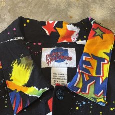 画像10: "PLANET HOLLYWOOD" ALL OVER GRAPHIC PATTERN RAYON S/S SHIRT / Mens L (10)