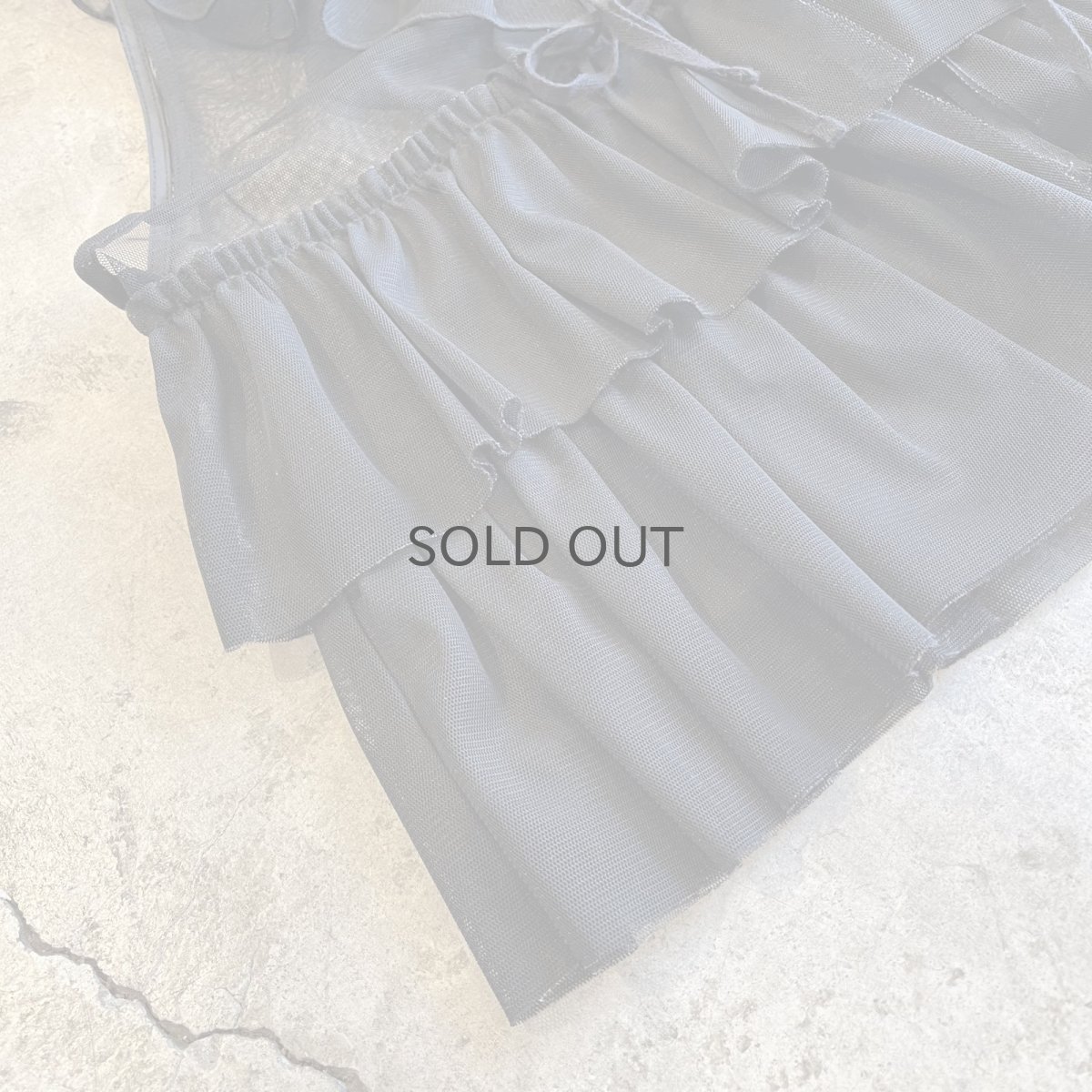 画像3: FRILL LINE TIERED DESIGN TULLE VEST / Ladies M (3)