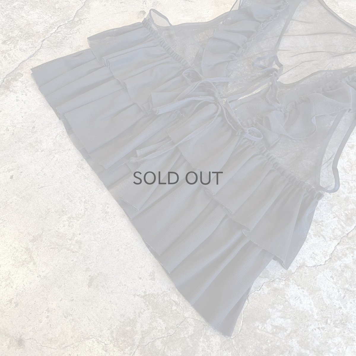 画像4: FRILL LINE TIERED DESIGN TULLE VEST / Ladies M (4)
