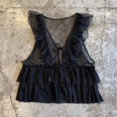 画像1: FRILL LINE TIERED DESIGN TULLE VEST / Ladies M (1)